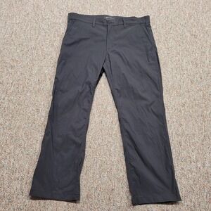 Eddie Bauer Pants Mens 38X30 Grey Horizon Guide Chino Travex Performance Outdoor